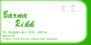 barna rikk business card